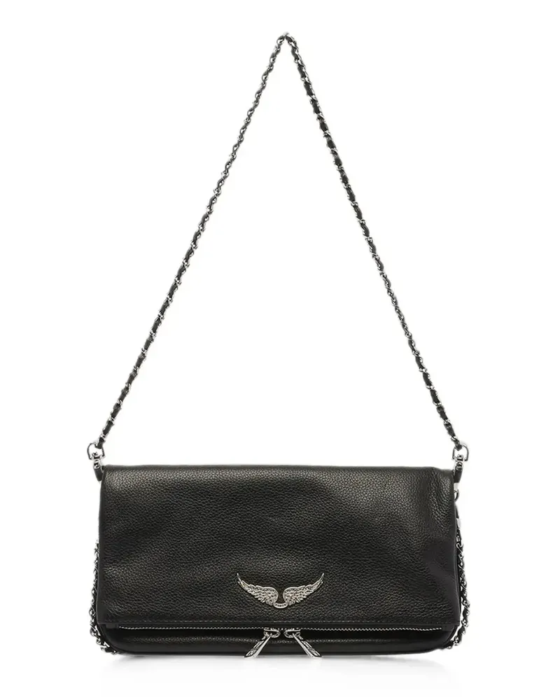 Zadig & Voltaire Schultertasche mit Logo-Schild - Schwarz Schwarz
