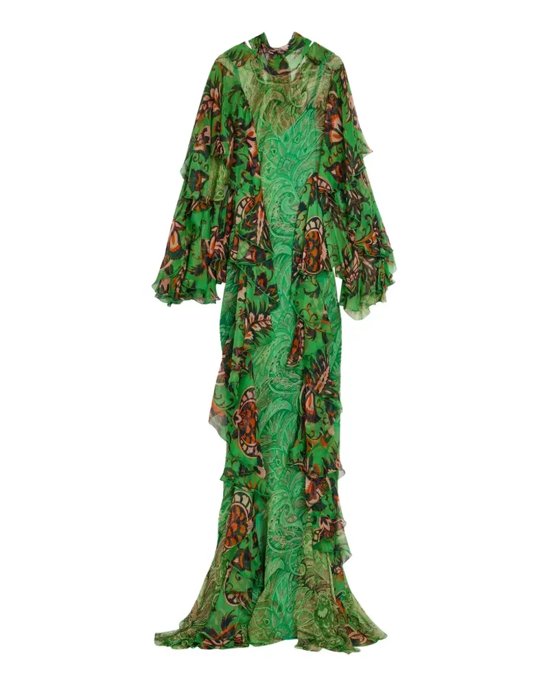 Etro paisley-print maxi dress - Grün Grün