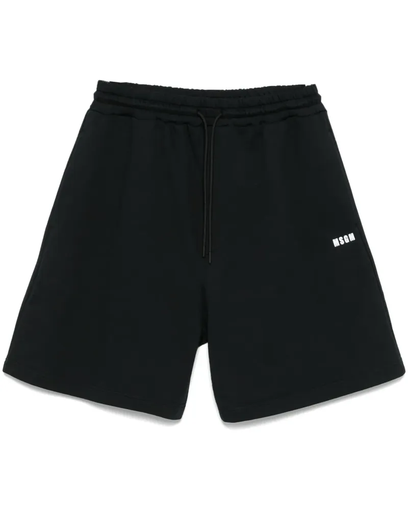 MSGM Joggingshorts mit Logo-Print - Schwarz Schwarz