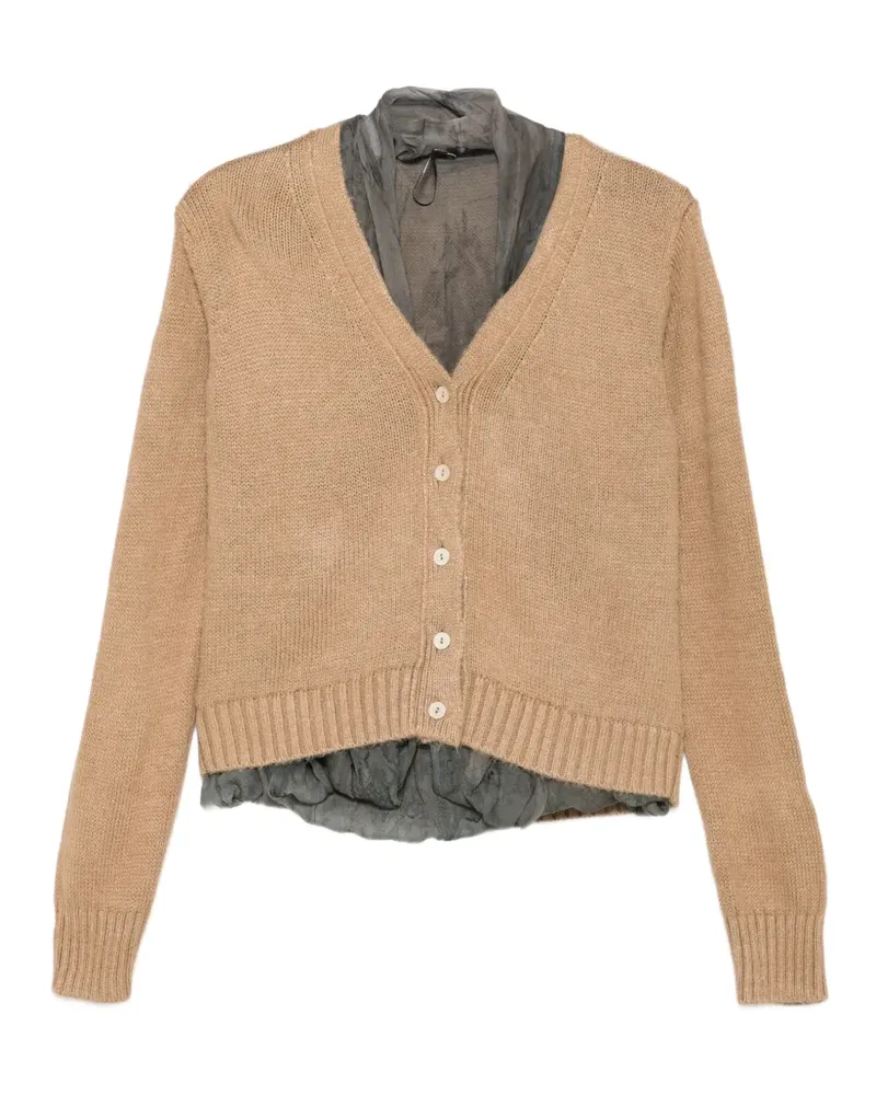 Masnada Cardigan im Layering-Look - Nude Nude