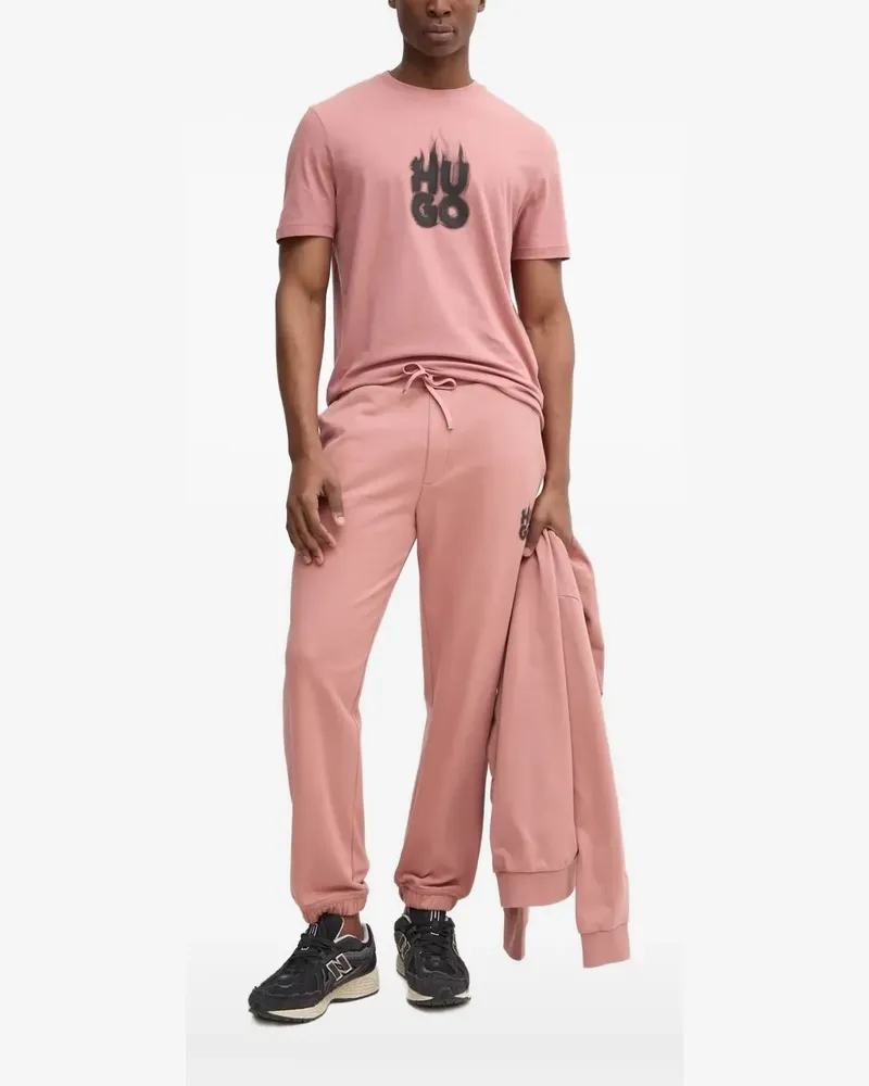 HUGO BOSS Hoodie mit Logo-Print - Rosa Rosa