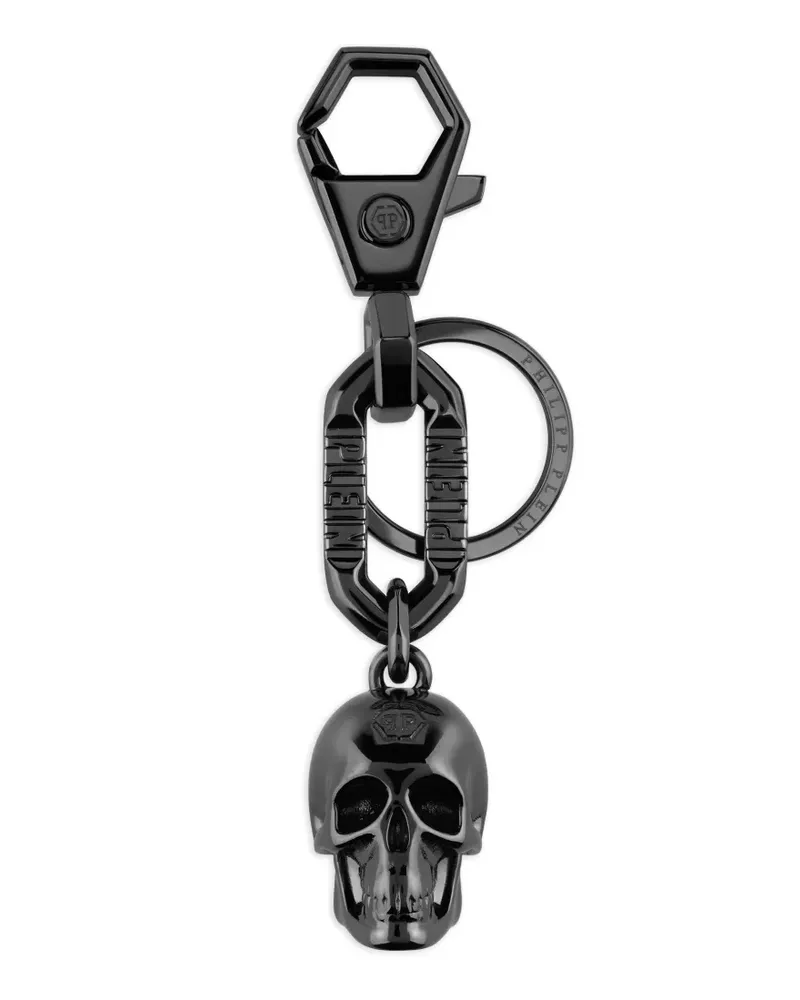 Philipp Plein Schlüsselkette mit Totenkopf-Anhängern - Schwarz Schwarz