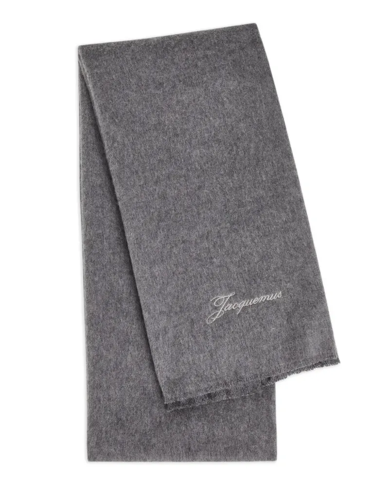 Jacquemus logo-detail scarf - Grau Grau