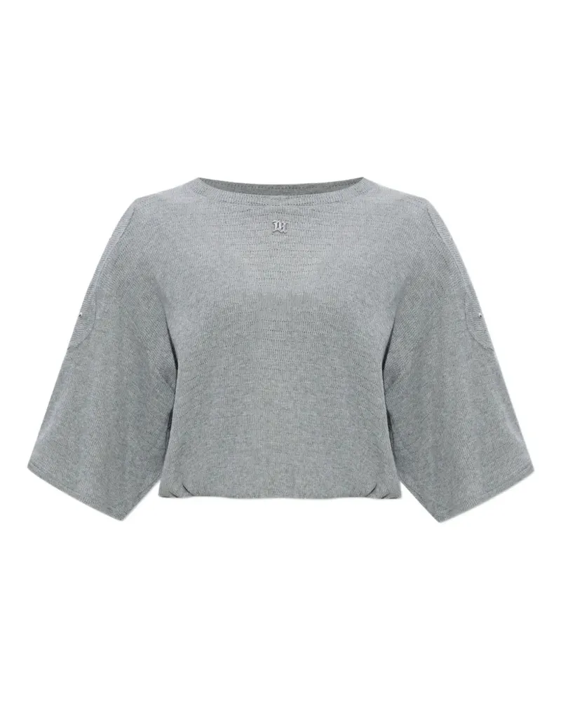 MISBHV knitted cropped T-shirt - Grau Grau