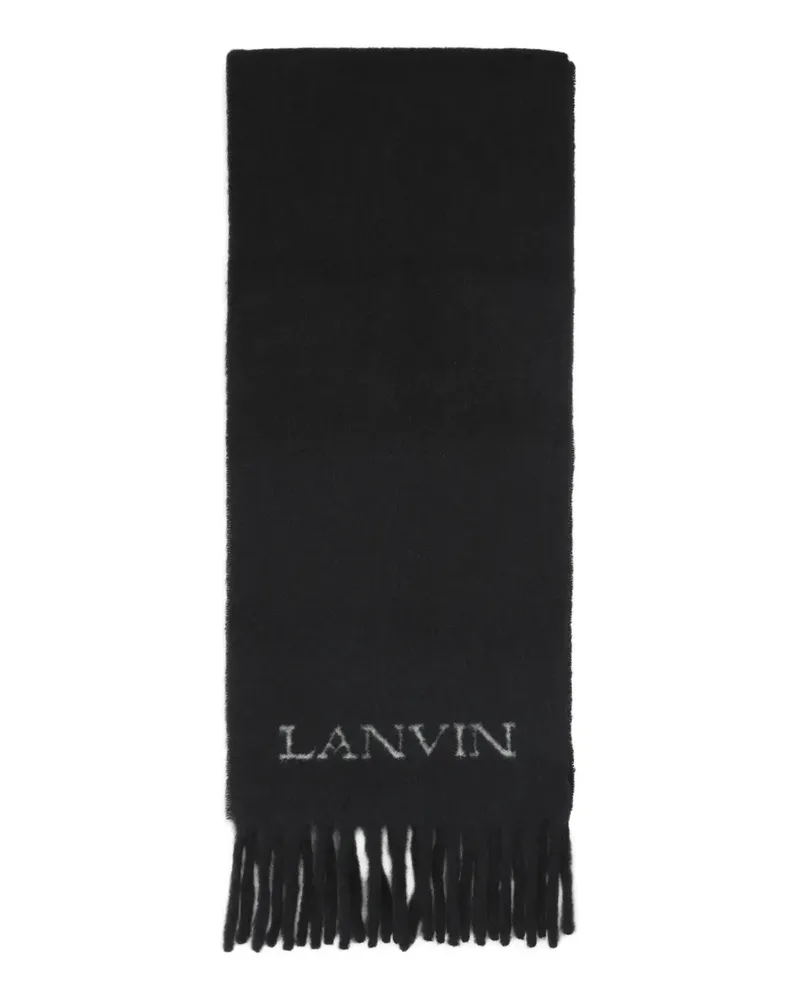 Lanvin fringed-edges scarf - Schwarz Schwarz
