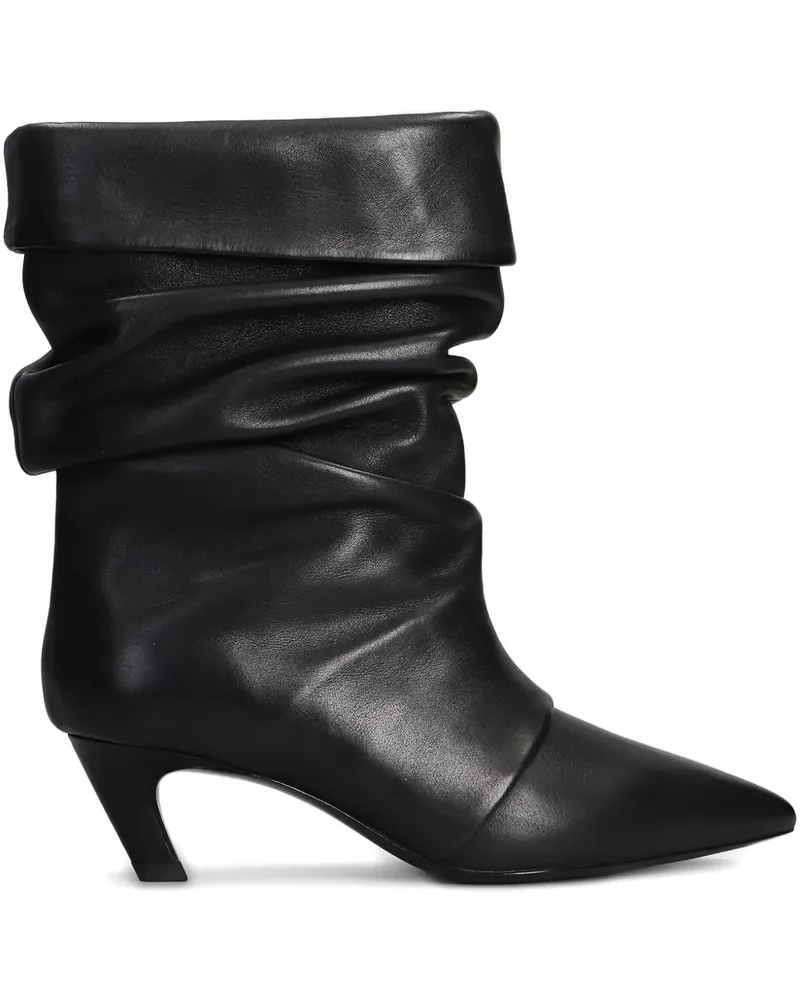 ash Stiefel aus Leder - Schwarz Schwarz