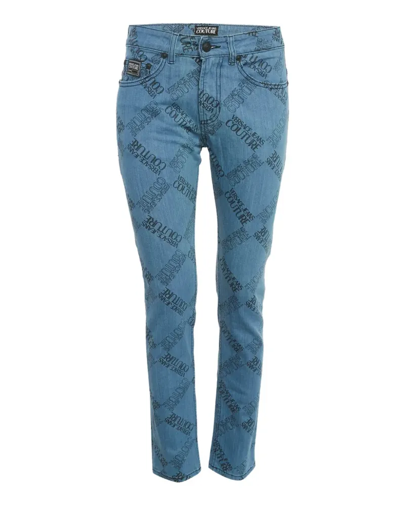 Versace Jeans logo-print skinny jeans - Blau Blau