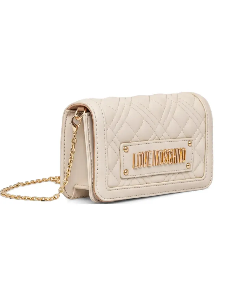 Moschino Umhängetasche mit Logo-Applikation - Nude Nude