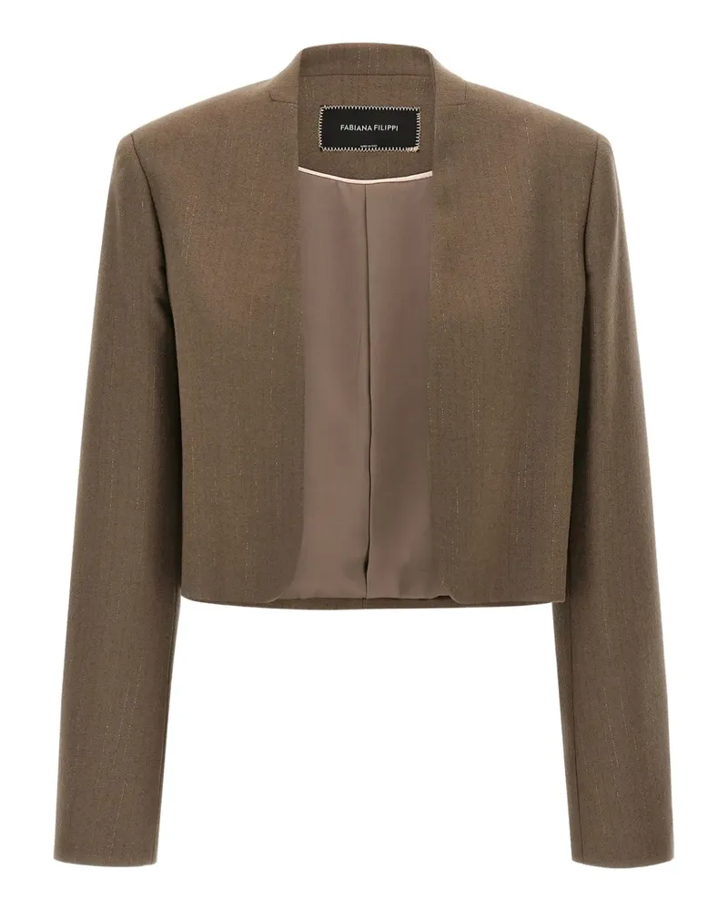 Fabiana Filippi Gestreifter Blazer - Braun Braun
