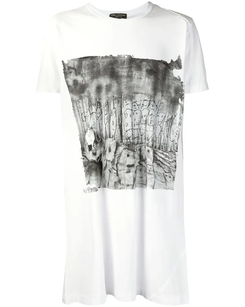 Comme des Garçons T-Shirt mit Logo-Print - Weiß Weiß