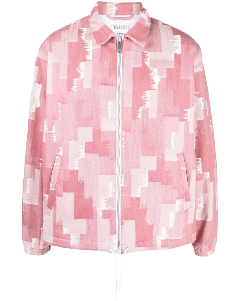 Marcelo Burlon | County of Milan Hemdjacke mit geometrischem Print Rosa