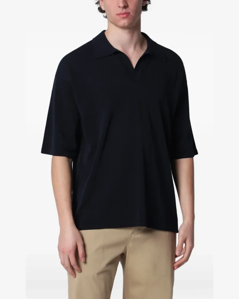 Roberto Collina drop-shoulder polo shirt - Blau Blau