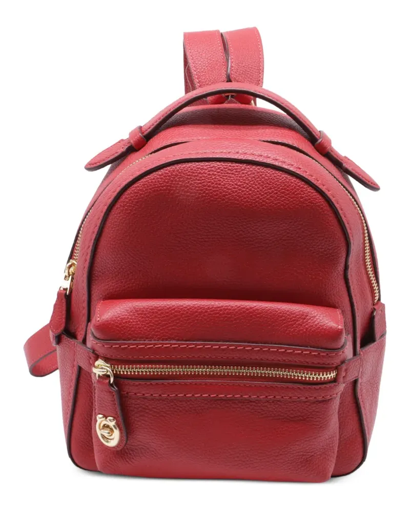 Coach Charlie pebbled leather backpack - Rot Rot
