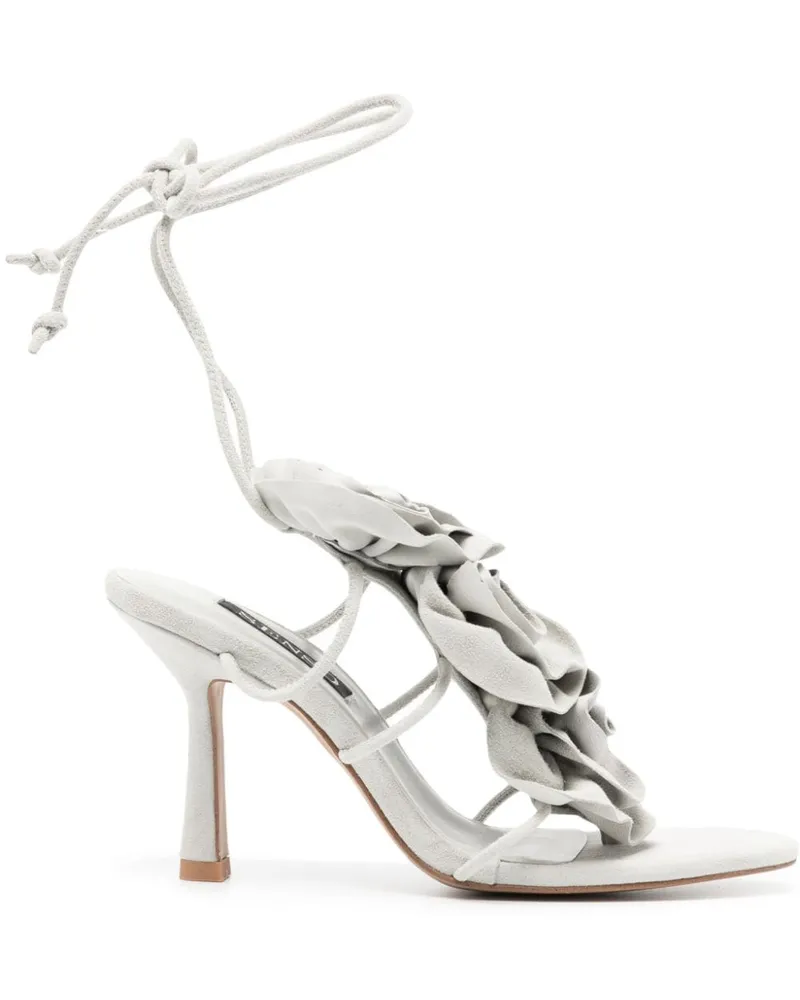 SENSO Karli Sandalen mit Blumenapplikation 90mm - Weiß Weiß