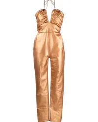 Zeynep Arcay Geraffter Jumpsuit Gold