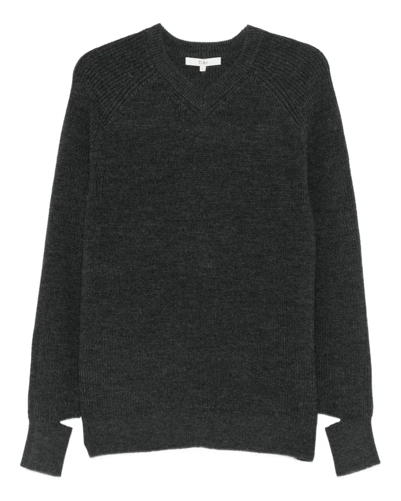 tibi V-neck sweater - Grau Grau
