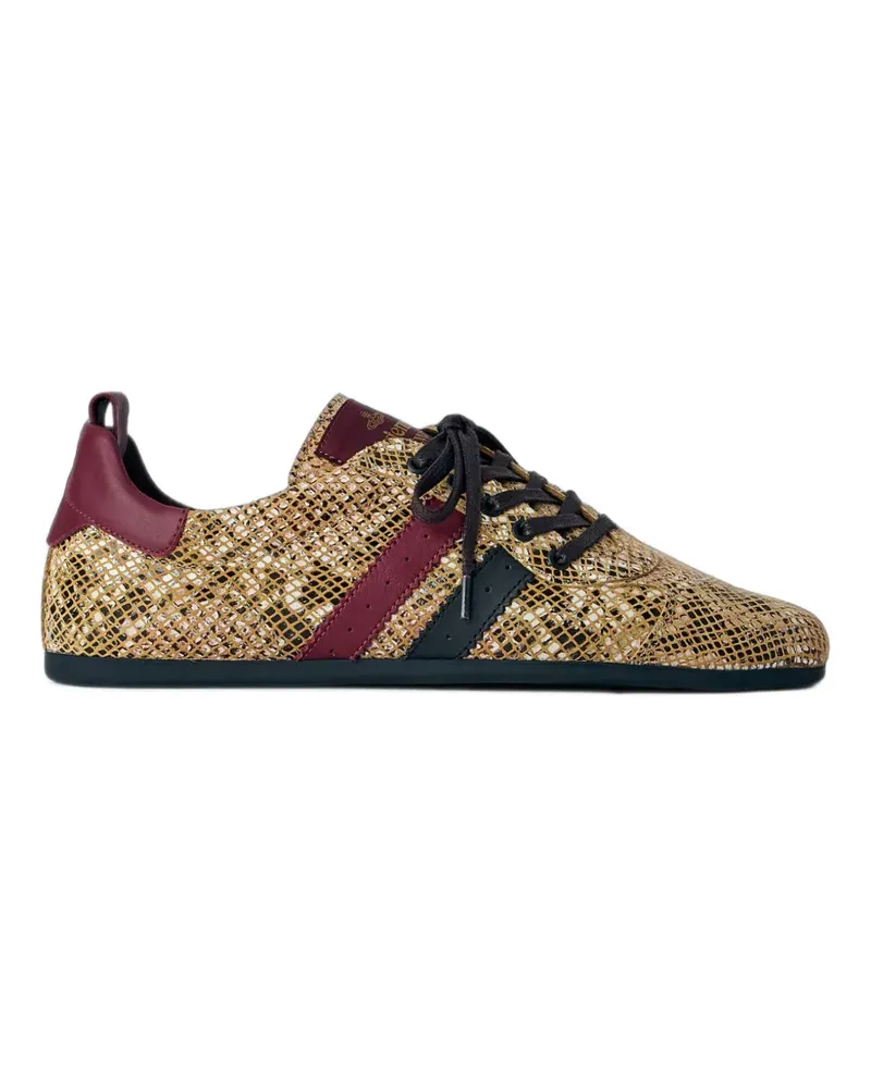 Vivienne Westwood Drunken textured stripe-detail sneakers - Nude Nude