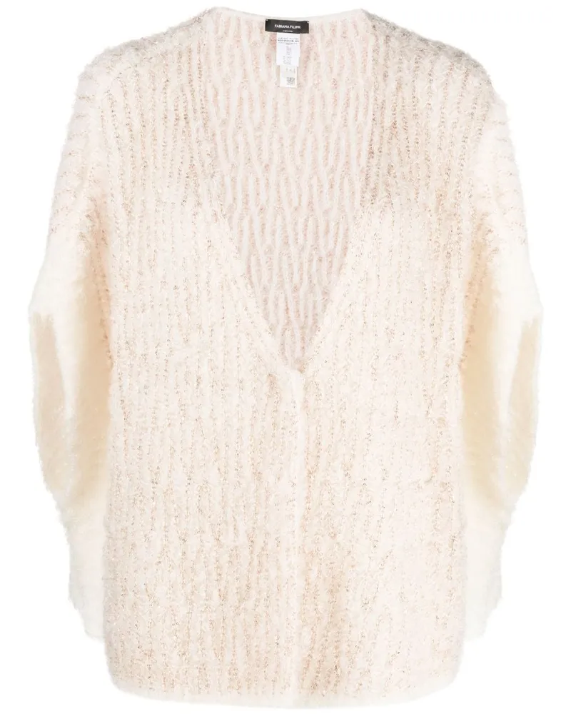 Fabiana Filippi Cardigan mit Pailletten - Weiß Weiß