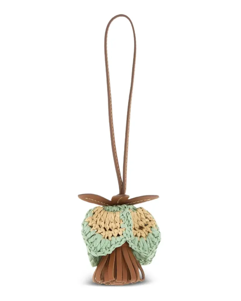 Miu Miu Strick mit Leder- und Raffia-Effekt - Braun Braun