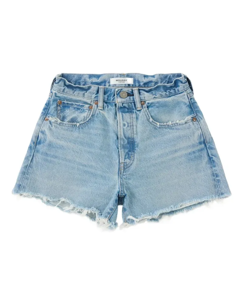 MOUSSY Ausgefranste Lincoln Jeans-Shorts - Blau Blau