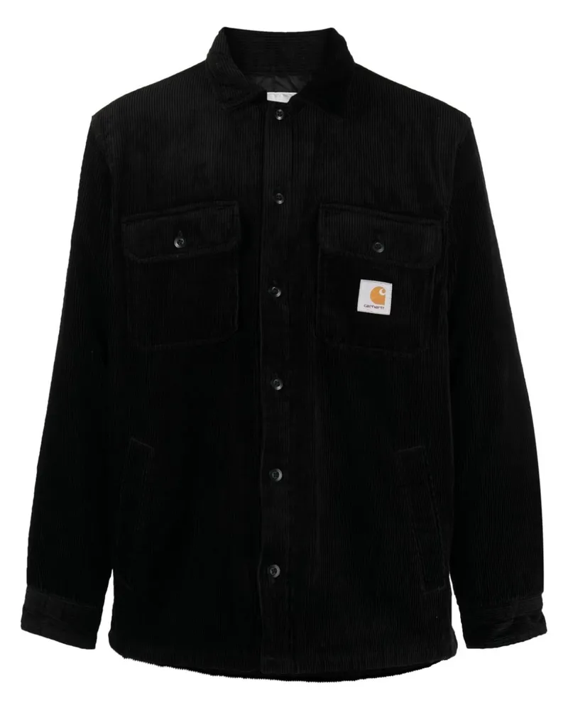 Carhartt WIP Hemdjacke mit Logo-Patch - Schwarz Schwarz