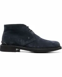 TOD'S Schnürstiefel aus Wildleder Blau