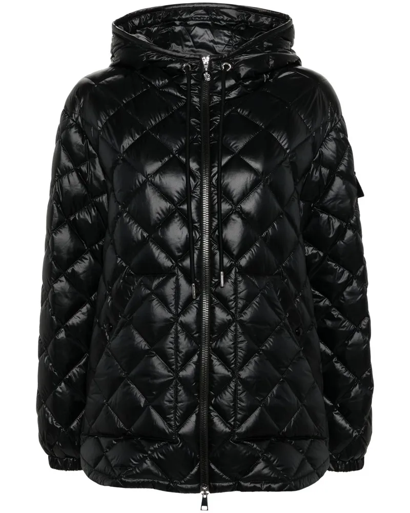 Moncler Gefütterte Kapuzenjacke - Schwarz Schwarz