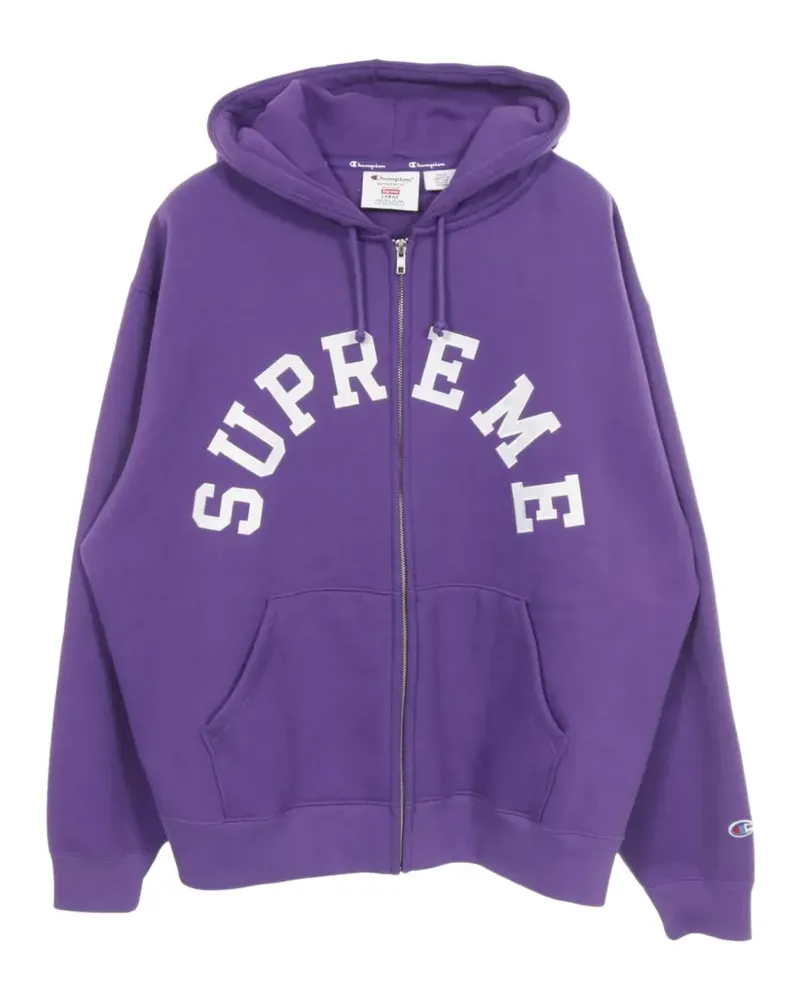 Supreme Being 2010s logo zip-up hoodie - Violett Violett