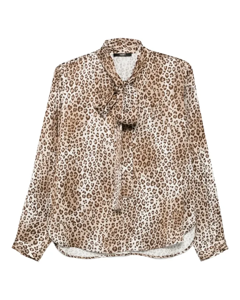 Seventy Bluse mit Leoparden-Print - Braun Braun