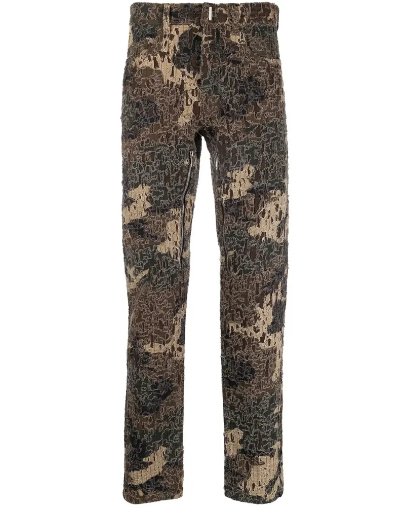 Givenchy Gerade Hose mit Camouflage-Print - Braun Braun