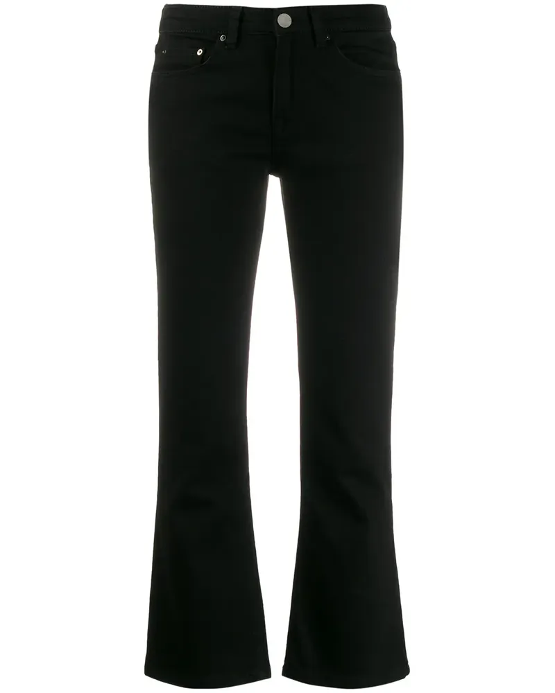 Victoria Beckham Ausgestellte Cropped-Jeans - Schwarz Schwarz