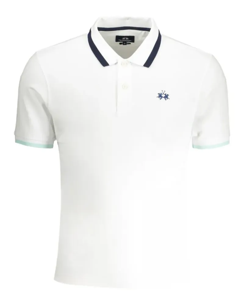 La Martina logo-embroidered cotton polo shirt - Weiß Weiß