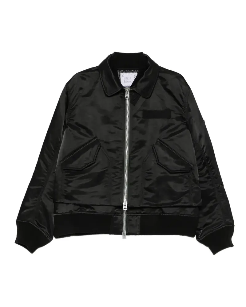 Sacai Jacke mit Reißverschluss - Schwarz Schwarz