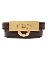 Ferragamo Gancini Armband mit Twist-Detail Braun