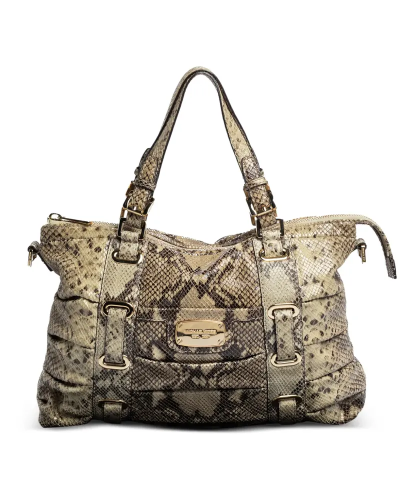Michael Kors 2000 Schultertasche aus Pythonleder - Nude Nude