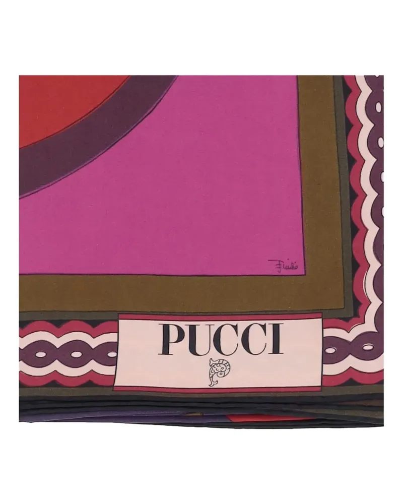 Emilio Pucci Schal aus Seide mit grafischem Print - Violett Violett