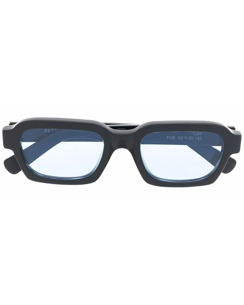 RETROSUPERFUTURE Caro Sonnenbrille mit eckigem Gestell - Schwarz Schwarz