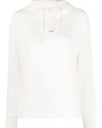 A.P.C. Hoodie mit Logo-Print Weiß