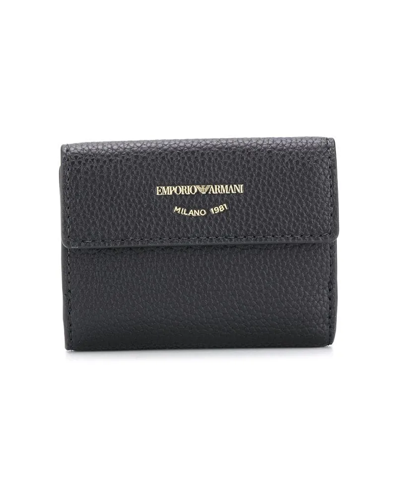 Emporio Armani Portemonnaie mit Logo - Schwarz Schwarz