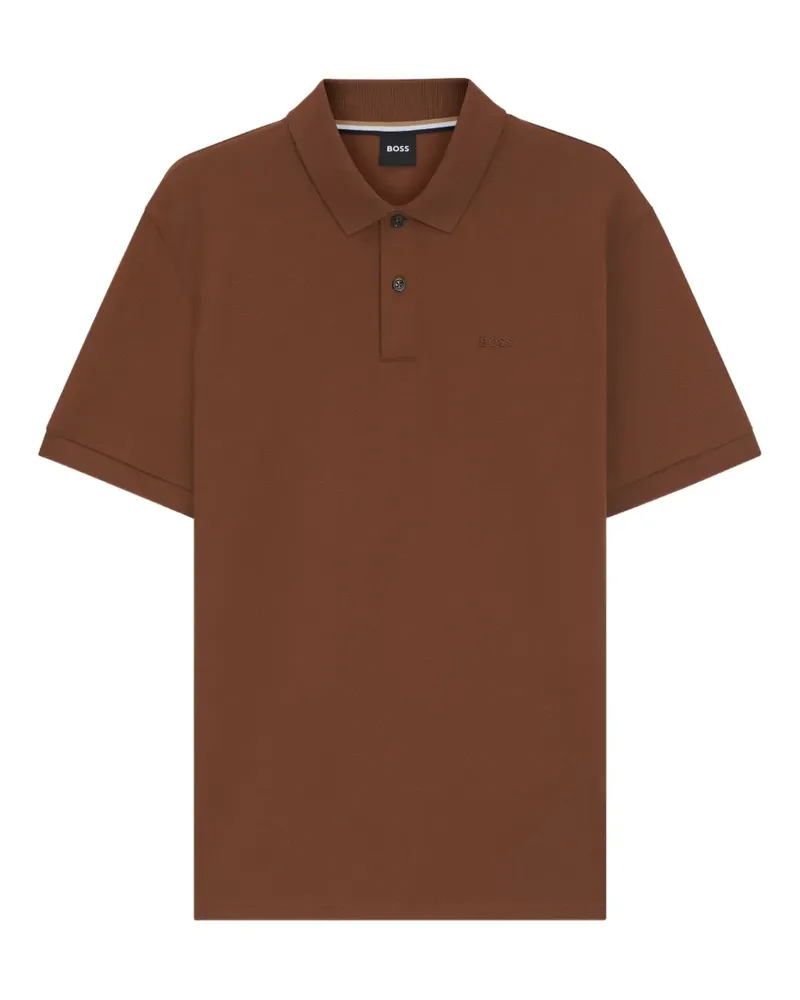 HUGO BOSS Pallas logo-embroidered polo shirt - Braun Braun