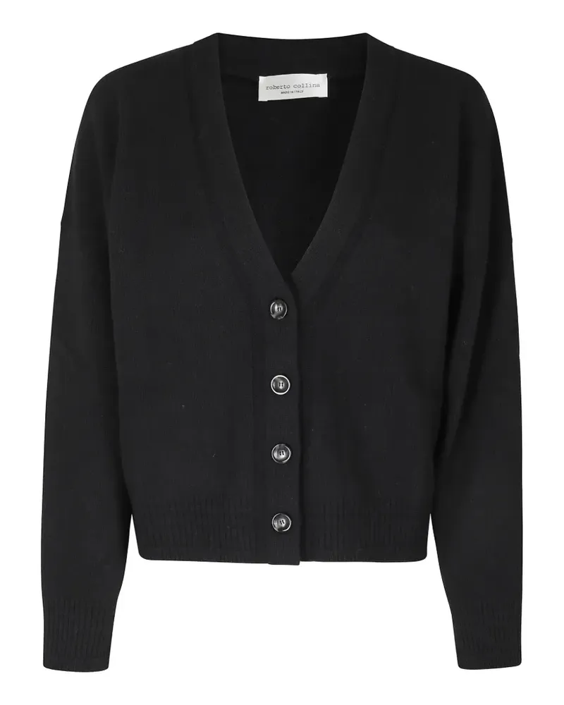 Roberto Collina Cardigan mit V-Ausschnitt - Schwarz Schwarz