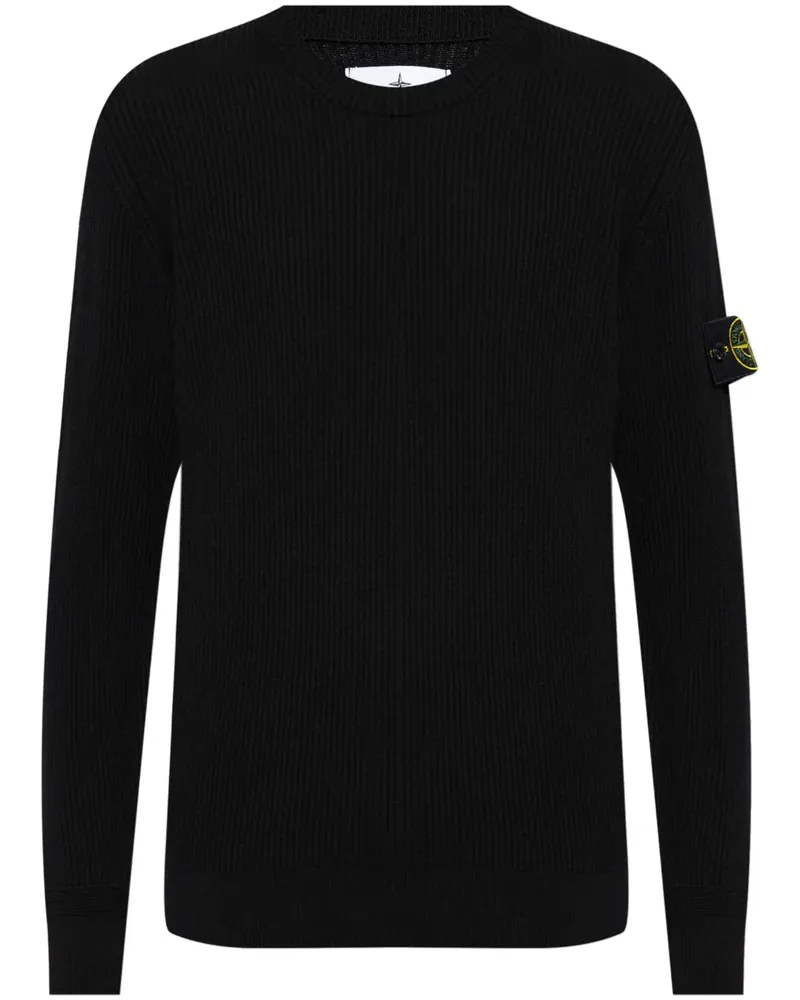 Stone Island Pullover mit Kompass - Schwarz Schwarz