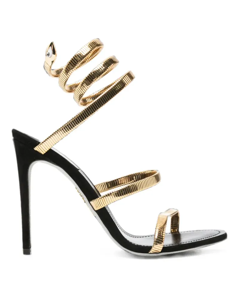 René Caovilla Juniper wrap-around heeled sandals - Schwarz Schwarz