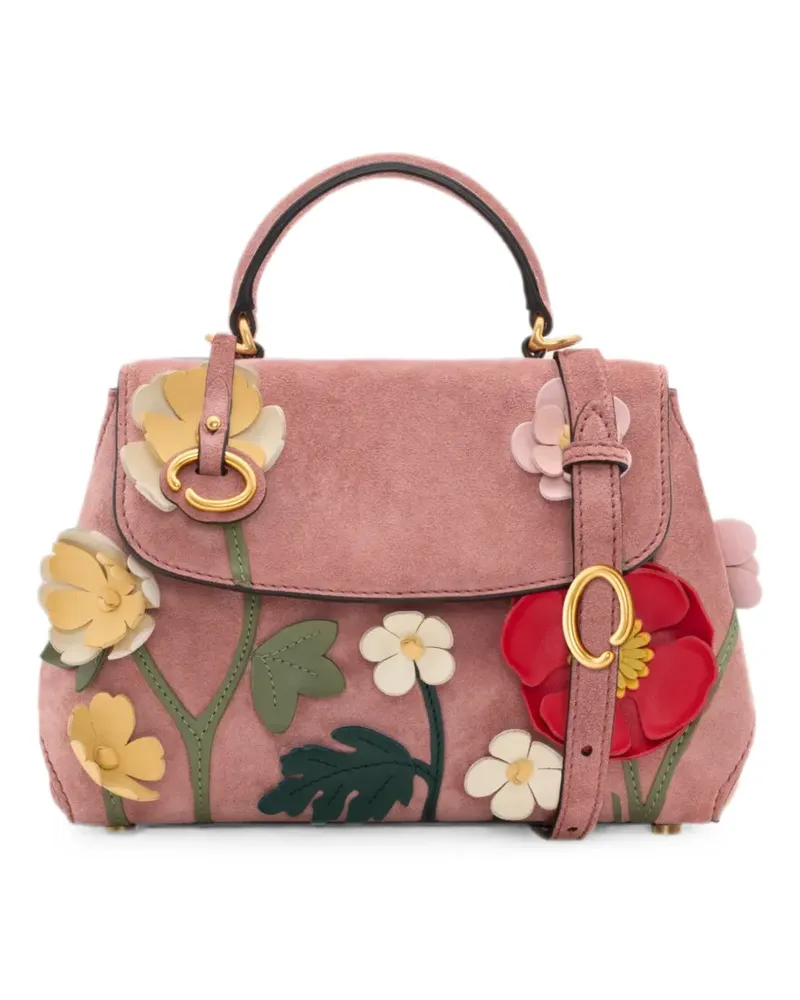 Oscar de la Renta Mini Poppy Tote Bag - Rosa Rosa