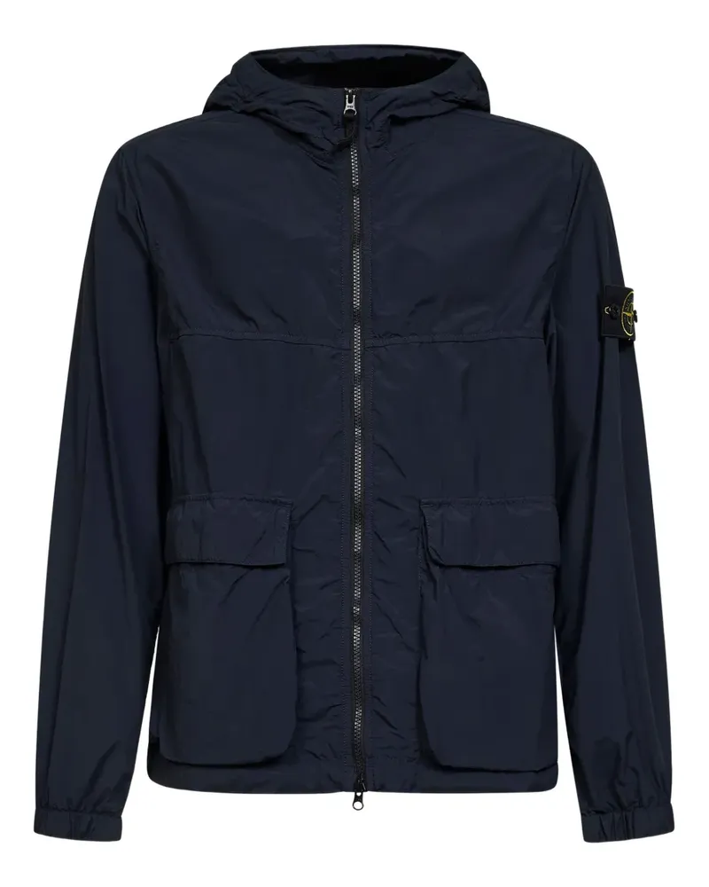 Stone Island Hoodie mit Klappentasche - Blau Blau