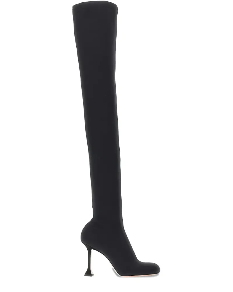 Amina Muaddi 95mm stretch thigh-high boots - Schwarz Schwarz