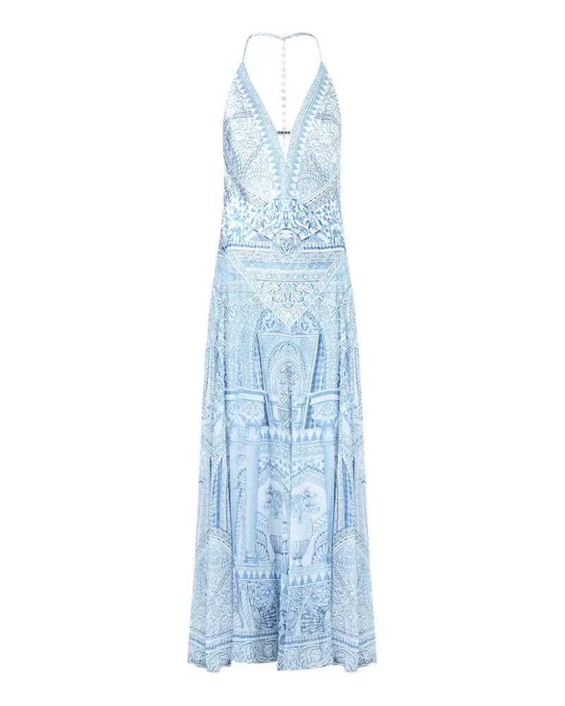 Camilla The Hum Of The Alhambra hardware detail slip dress - Blau Blau