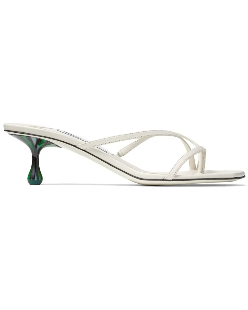 Jimmy Choo Etana Mules mit Riemen 50mm - Weiß Weiß