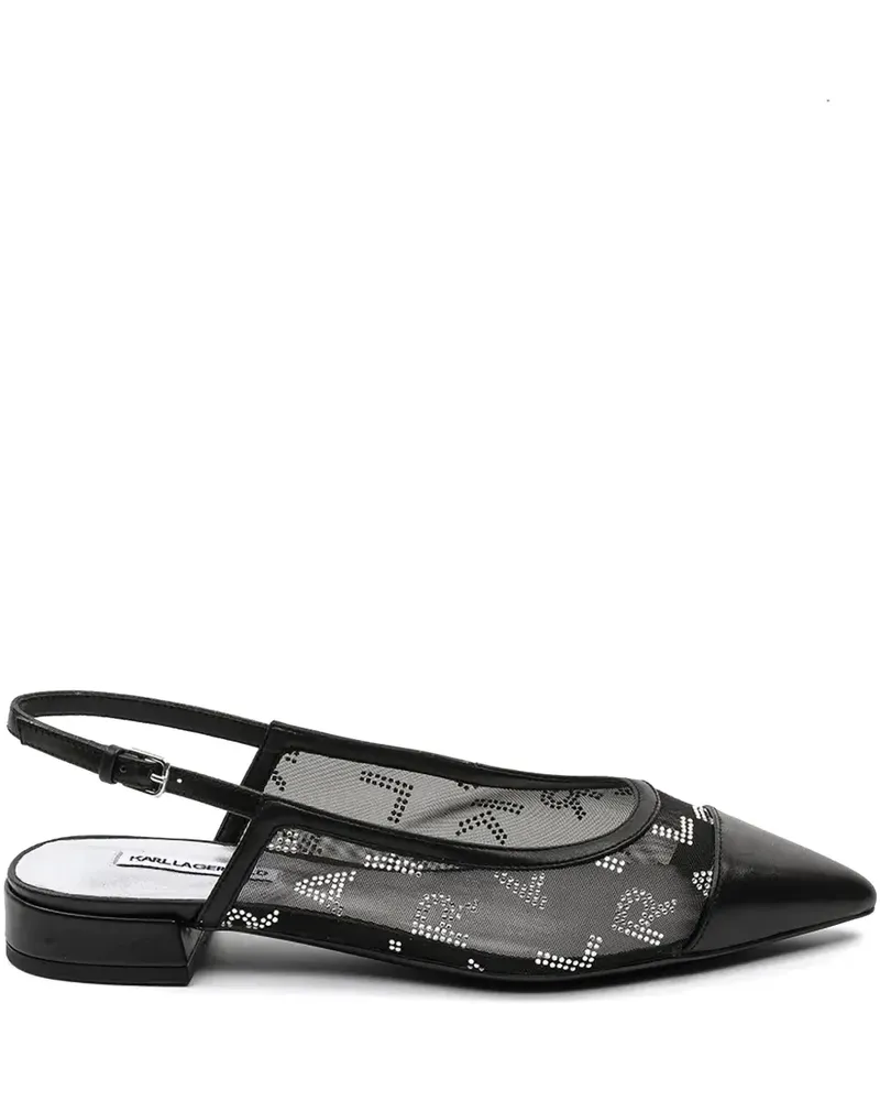 Karl Lagerfeld Kerrie Ballerinas - Schwarz Schwarz