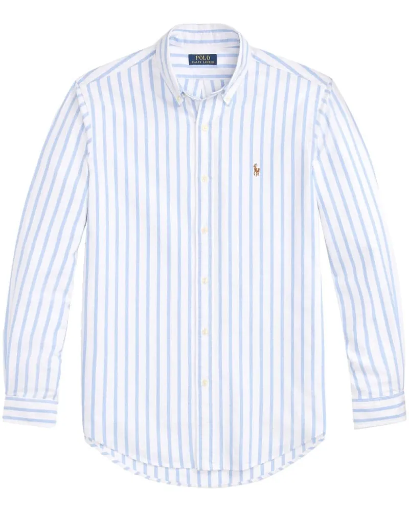 Ralph Lauren Gestreiftes Hemd mit Polo Pony - Blau Blau